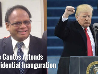 Olly Cantos attends Donald Trump Inauguration